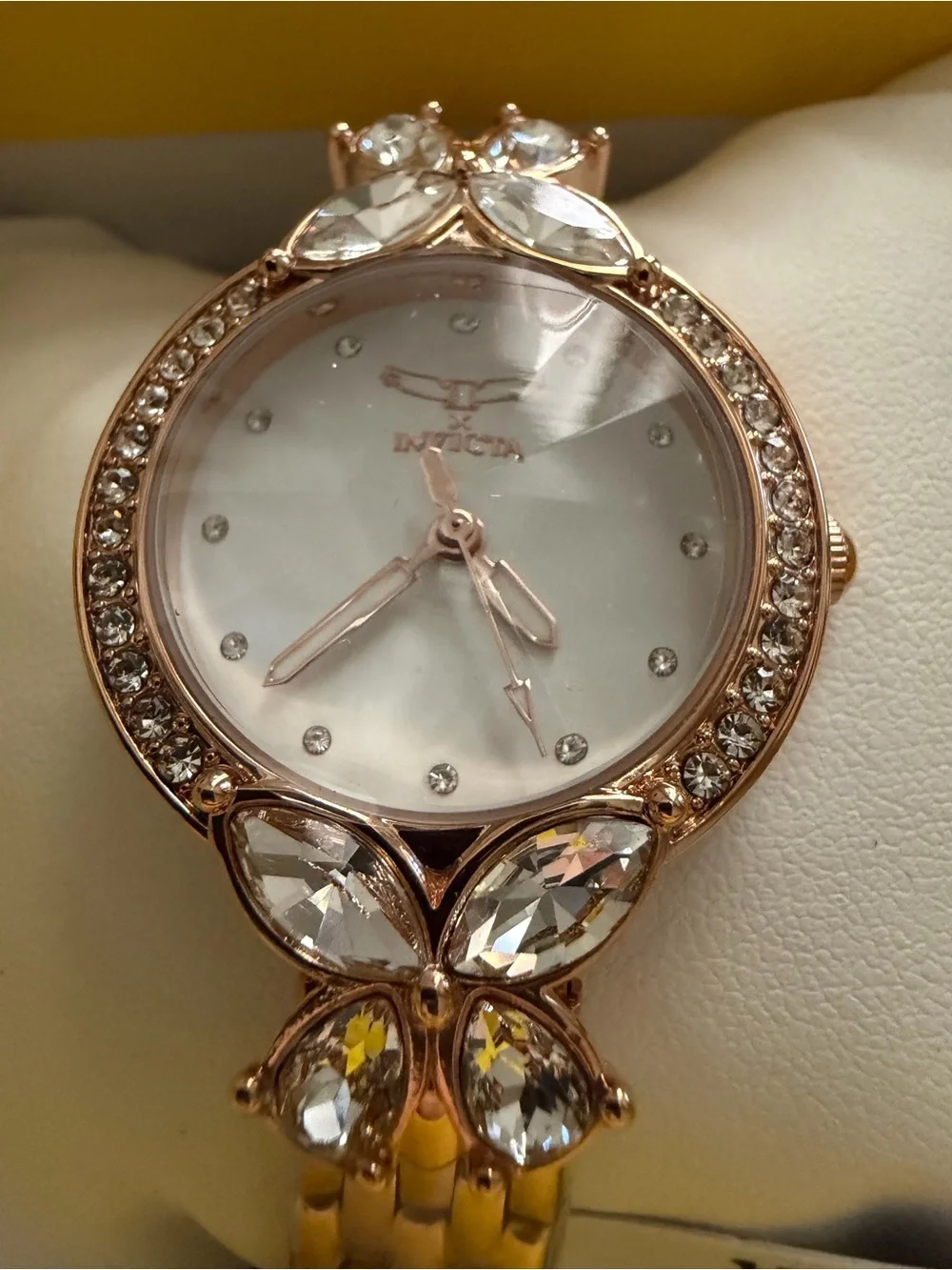 Invicta Women’s Butterfly Crystal Rose Gold Watch